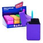 Prof Fluo Color Windproof Blue Flame Lighters (20pcs/display)