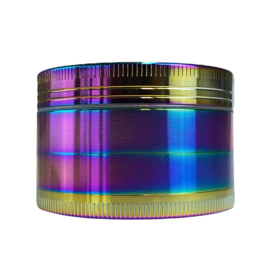 Metal Grinder Rainbow Kaleidoscope 4 Parts - 50mm (6pcs/display)