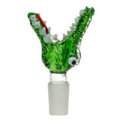 Crocodile Green Glass Bong Bowl 18mm