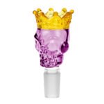 Skull Crown Pink Glass Bong Bowl 18mm