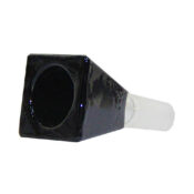 Rectangular Cube Black Glass Bong Bowl 18mm