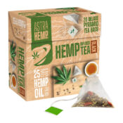 Astra Hemp Cannabis Black Pyramid Tea 25mg Hemp Oil (10packs/display)