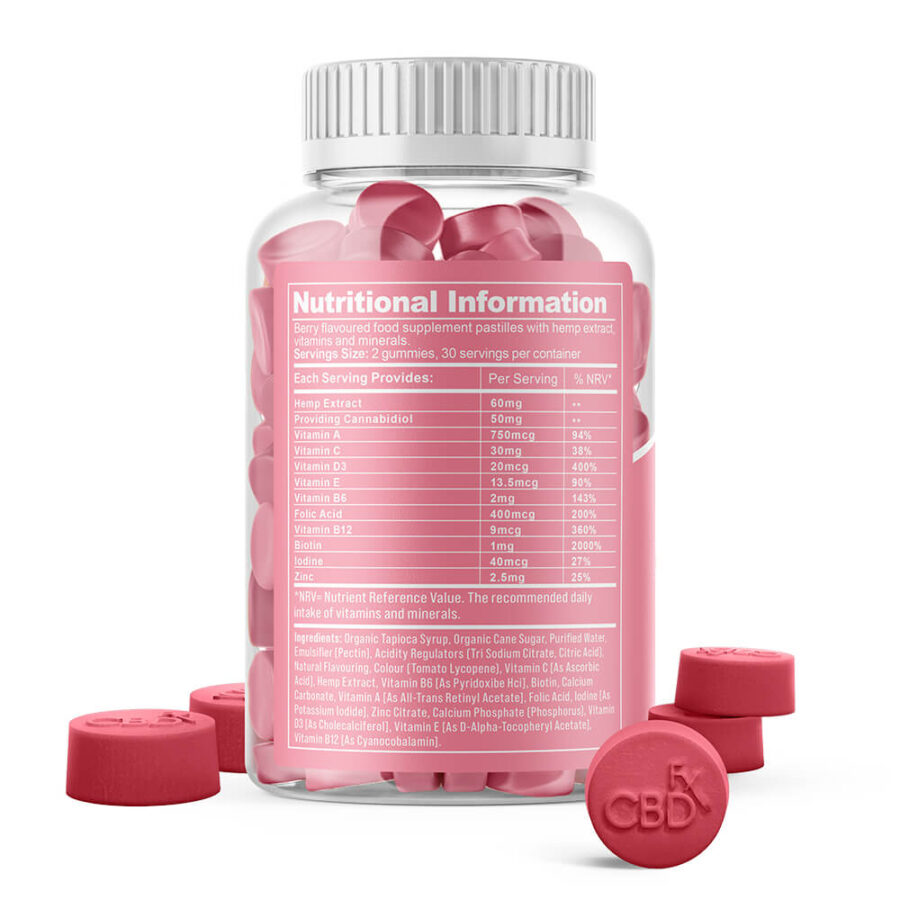 CBDfx Multivitamin for Women 1500mg CBD Vegan Gummies (240g)