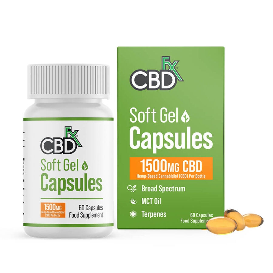 CBDfx Soft Gel Capsules 1500mg CBD (60 capsules)