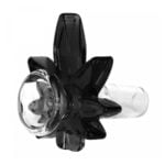 Black Hemp Leaf Bong Glass Bowl 18mm