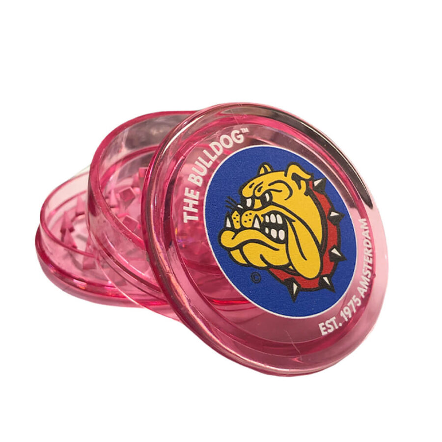 The Bulldog Pink Plastic Grinder 3 Parts – 50mm (12pcs/display)