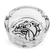 The Bulldog Original White Glass Ashtray