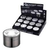Champ High Mirror Metal Grinder 4 Parts - 52mm (12pcs/display)