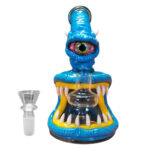 Monster Glass-Clay Bong 16cm Blue