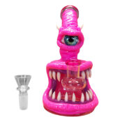 Monster Glass-Clay Bong 16cm Pink