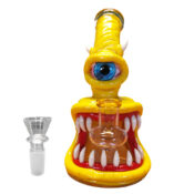 Monster Glass-Clay Bong 16cm Yellow