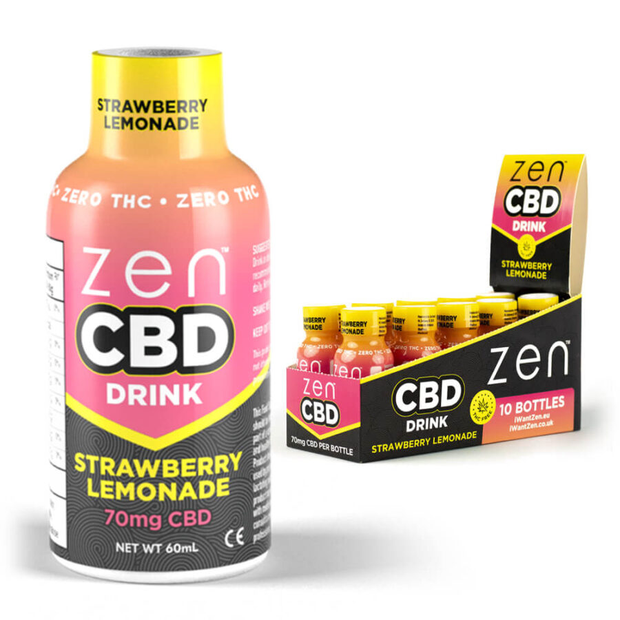 Zen CBD Strawberry-Lemonade 70mg CBD Drink 60ml (10pcs/display)