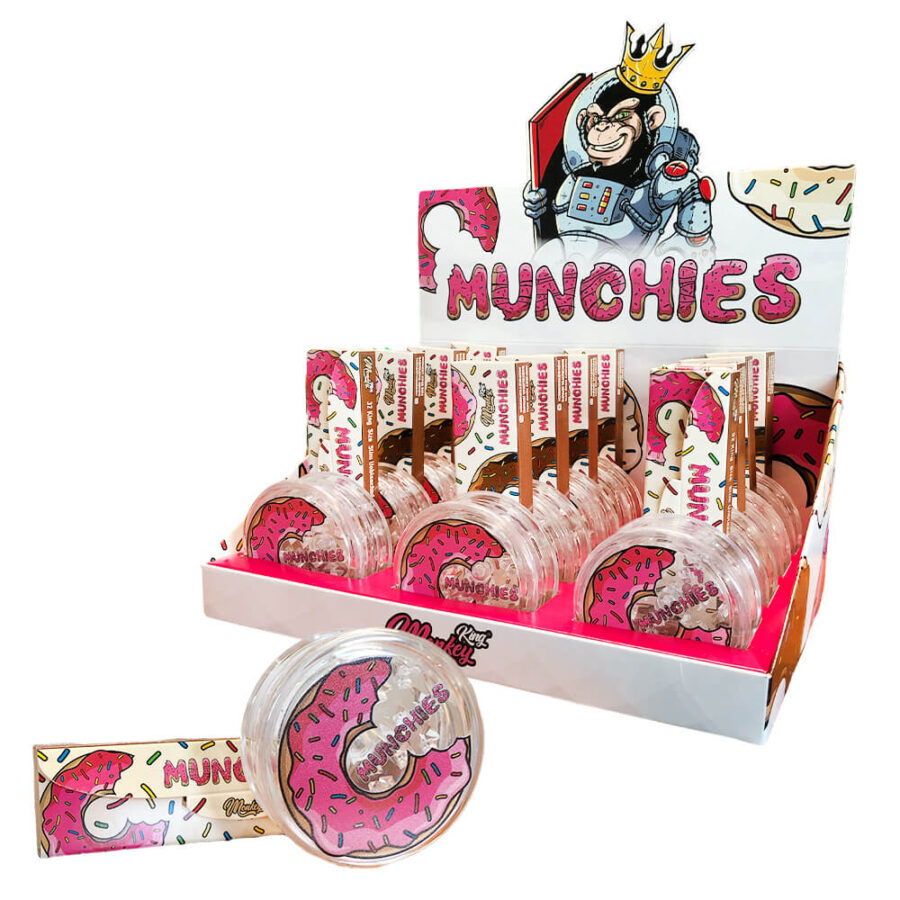 Monkey King Munchies Grinder with Rolling Papers and Tips (12pcs/display)