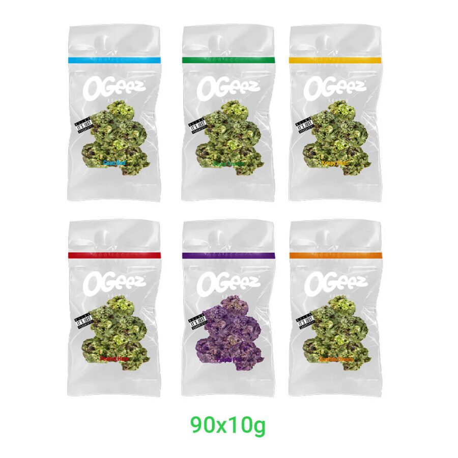 Ogeez Krunchbox 100mg CBD Cannabis Shaped Chocolate Small Candies (90x10g)