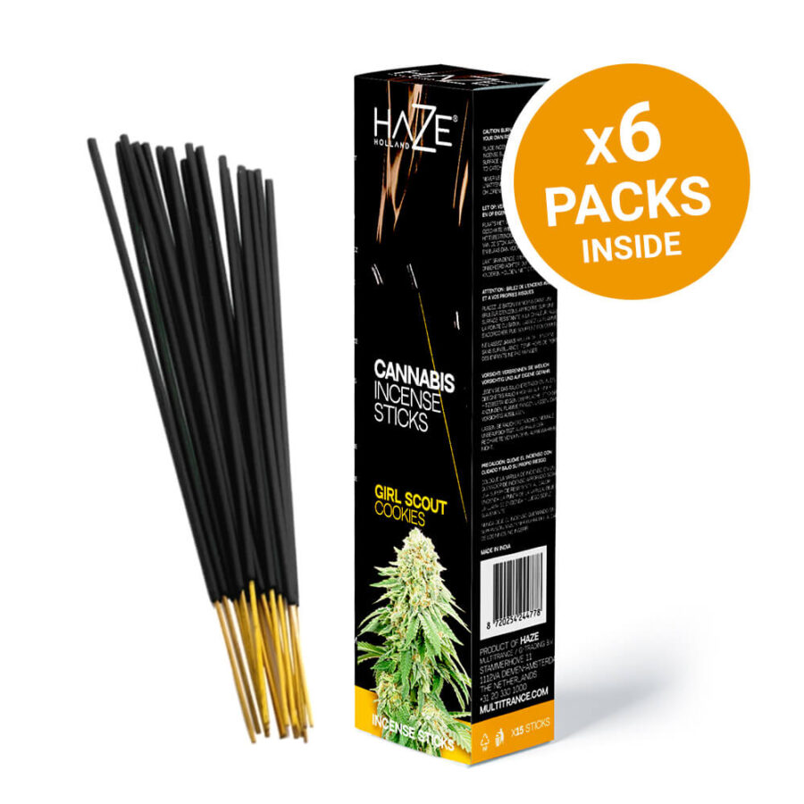 HaZe Cannabis Incense Sticks - Girl Scout Cookies Scented (6packs/display)