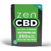 Zen CBD Watermelon Gummies 250mg per Bag (10pcs/display)