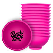 Best Buds Silicone Mixing Bowl 7cm Pink with Black Logo (12pcs/bag)