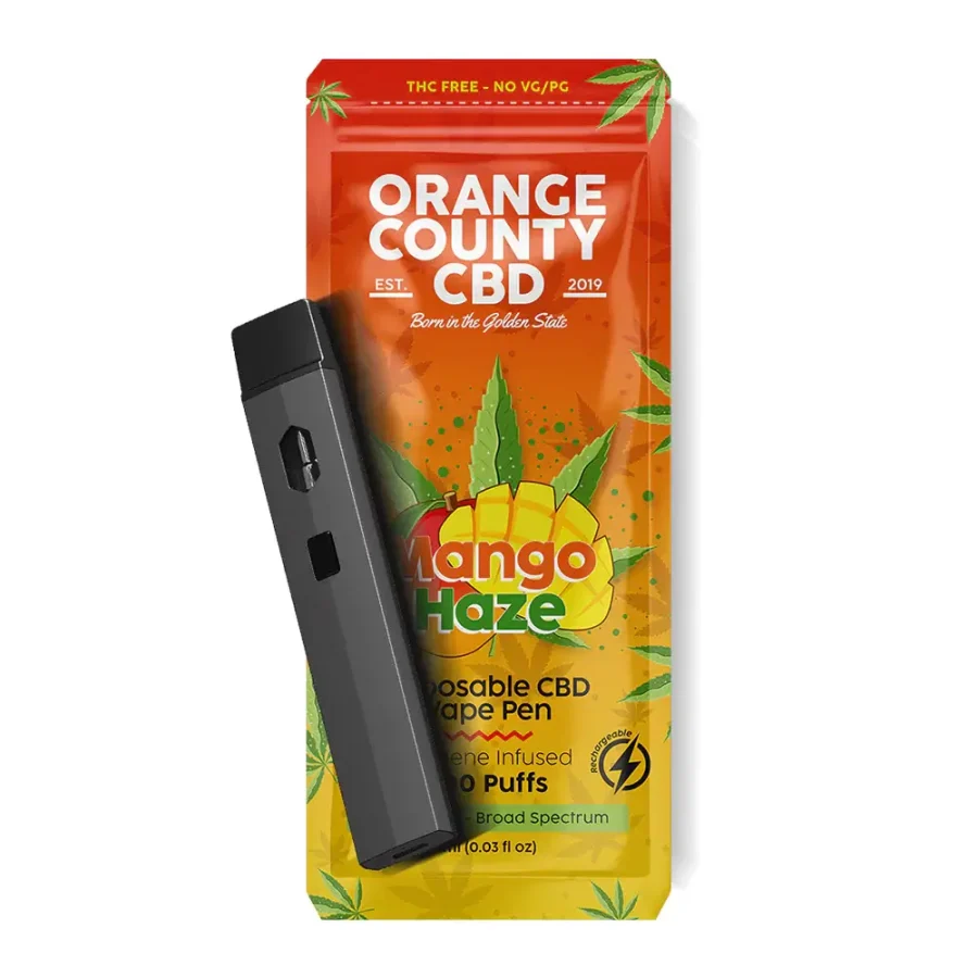 Orange County CBD 1ml Cali Disposables 600mg CBD Mango Haze (10pcs/display)