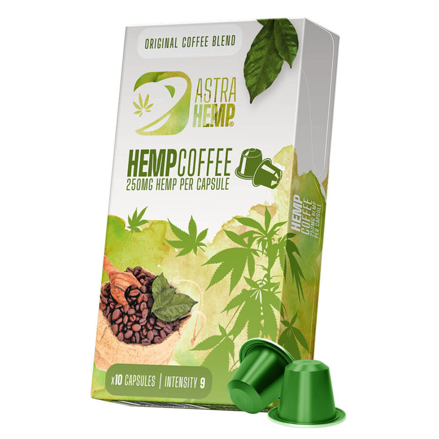 Astra Hemp Coffee Capsules compatible Nespresso with 250mg Hemp (10packs/display)