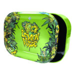 Best Buds Tin Box Rolling Tray with Storage Lemon Haze