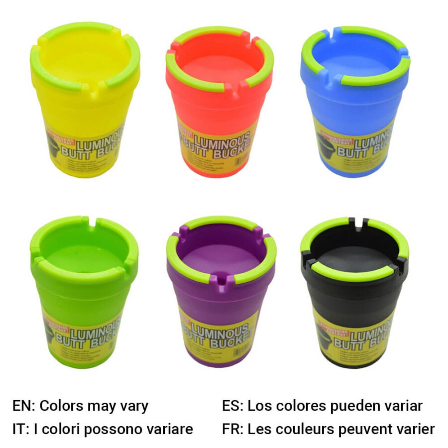 Luminous Butt Bucket Glow-In-The-Dark Ashtray Mix Colors (12pcs/display)