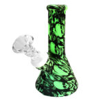 Silicone Bong Skulls Glow-In-The-Dark Black 13cm