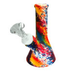 Silicone Bong Painting Splash Multicolor 13cm