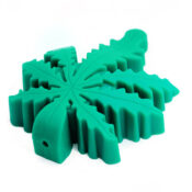 Weed Leaf Green Silicone Pipe 9x10cm