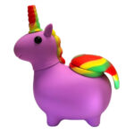 Purple Unicorn Silicone Pipe 12cm