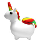 White Unicorn Silicone Pipe 12cm