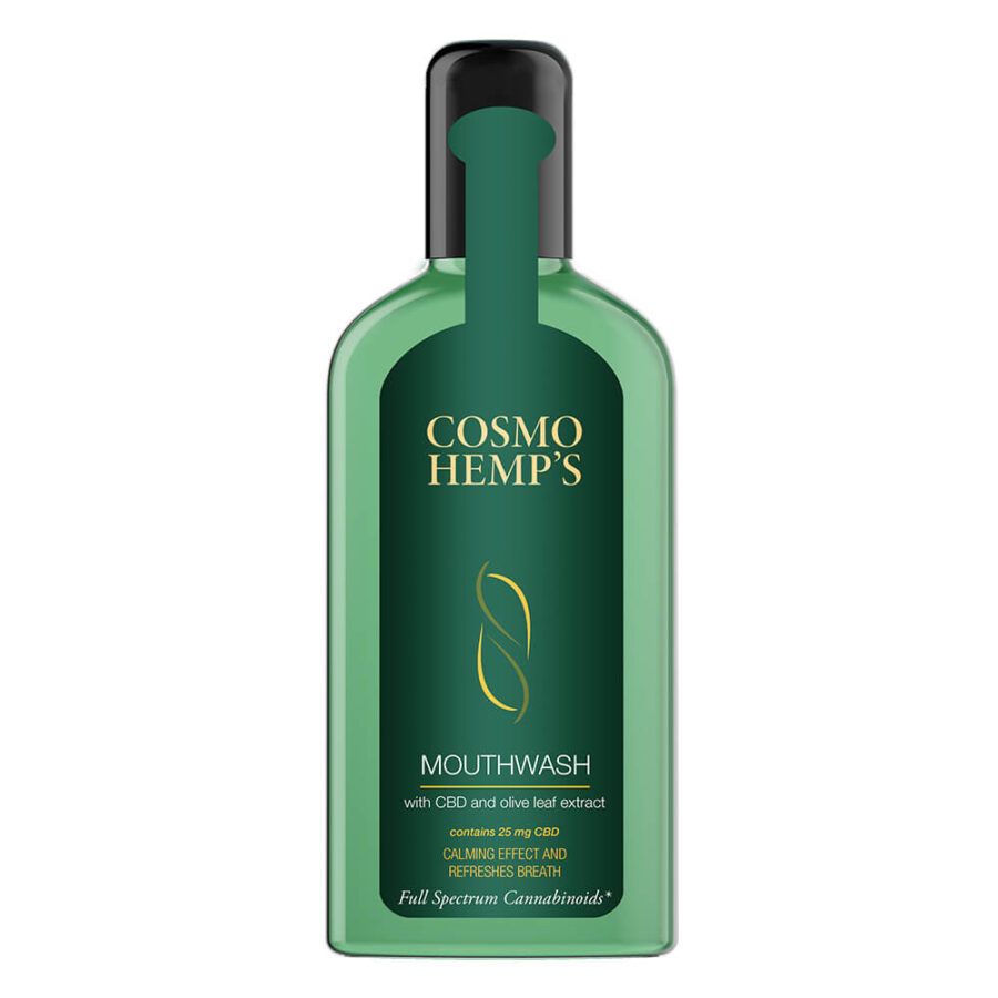 Cosmo's Hemp Mouthwash 25mg CBD and Olive Oil Leaf Extract (75ml)