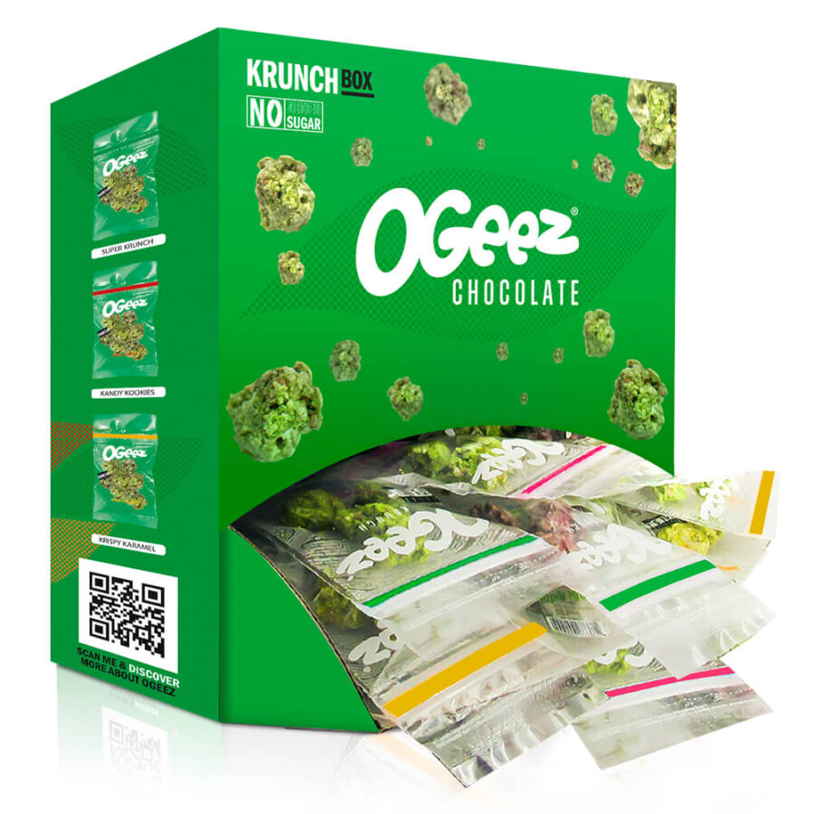 Ogeez Krunchbox Cannabis Shaped Chocolate (75x10g)