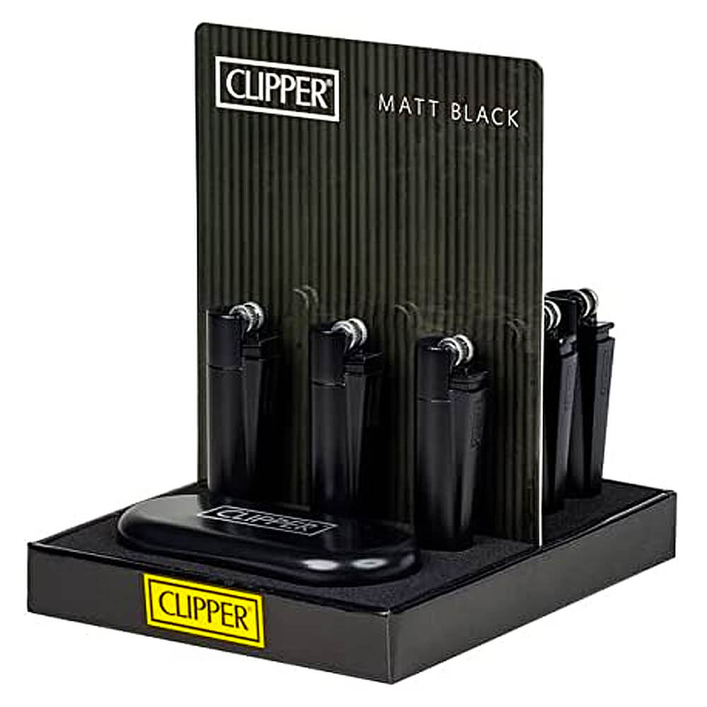 Wholesale Clipper Metal Lighter Matt Black Mini