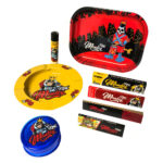 Monkey King Try Kit Rolling Tray with Grinder, Papers, Tips and Lighter