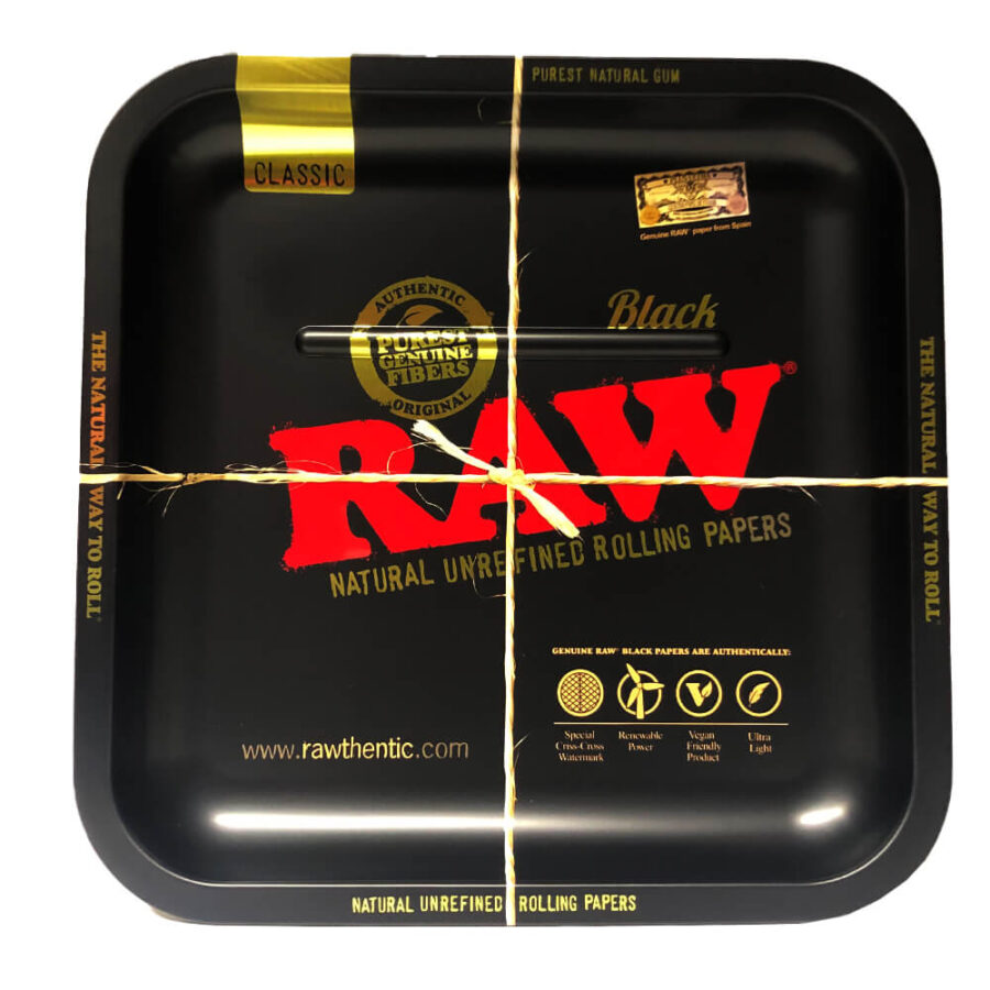 RAW Black Square Metal Tray 23x23 cm