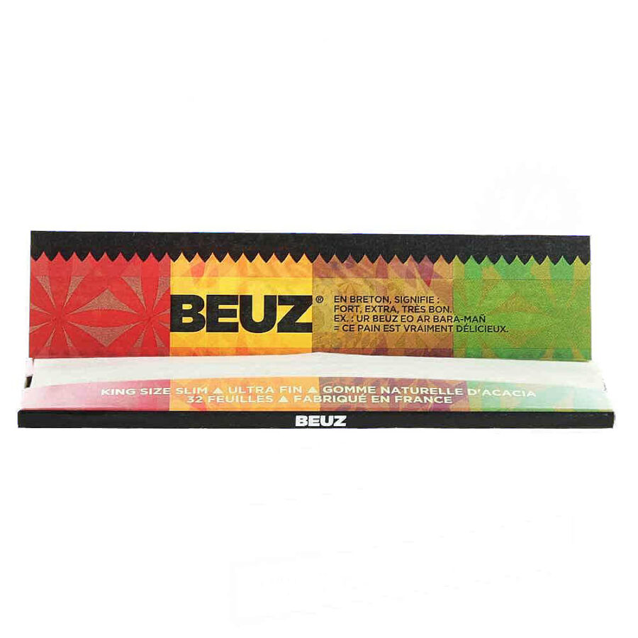 Beuz King Size Slim Organic Hemp Unbleached Rolling Papers (50pcs/display)