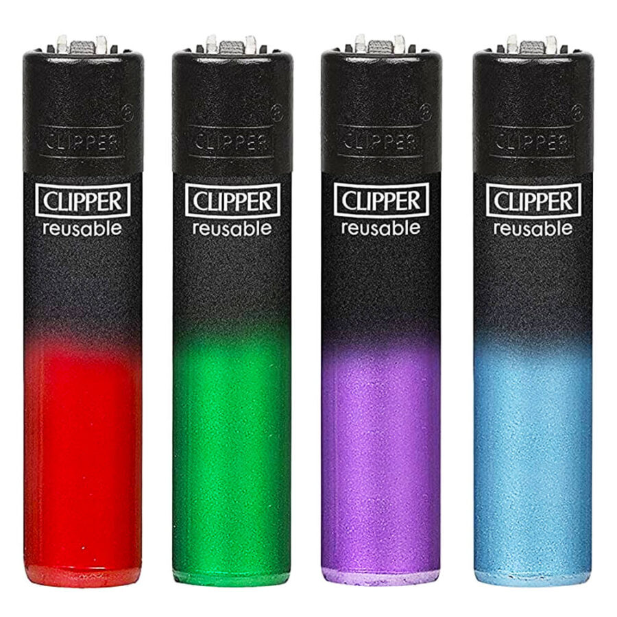 Clipper Lighters Black Crystal Gradient (24pcs/display)