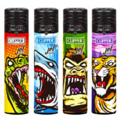 Clipper Lighters Jet Flame Horror Zoo (24pcs/display)