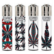 Clipper Lighters Neon Leaves 4 (24pcs/display)