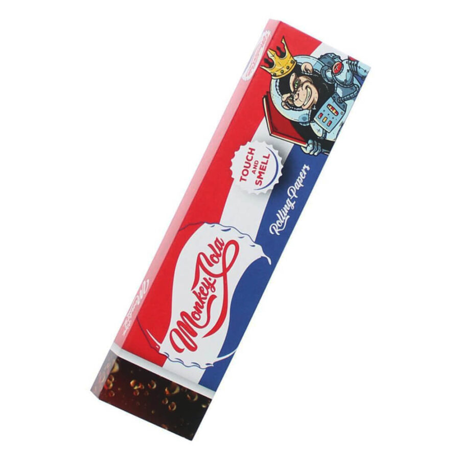 Monkey King Blue Cola Smell Unbleached Rolling Papers with Tips (24pcs/display)