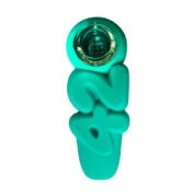 420 Silicone Pipe Turquoise 10cm
