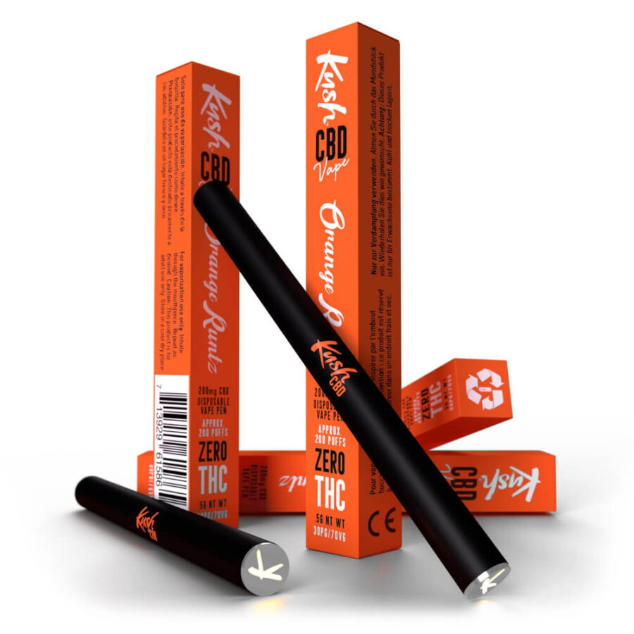 Kush CBD Vape Orange Runtz 40% CBD Disposable Pen (20pcs/display)