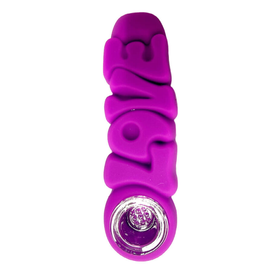 Love Silicone Pipe Purple 12cm