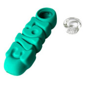 Love Silicone Pipe Turquoise 12cm