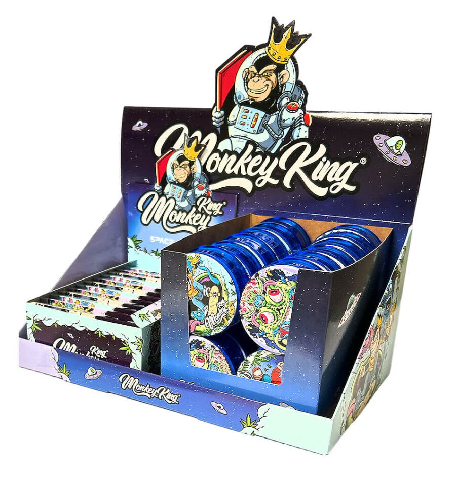 Monkey King Rolling Papers with Tips and Grinder Space Edition (48pcs/display)