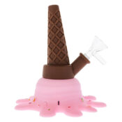 Ice Cream Silicone Pipe Pink 13cm