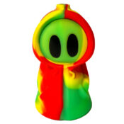 Rasta Death Silicone Pipe with Metal Spoon and Dab Container 11cm