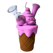 Ice Cream Cone Silicone Pipe Purple 14cm