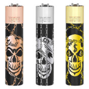 Clipper Metal Lighters With Giftbox Deadly Chains (12pcs/display)