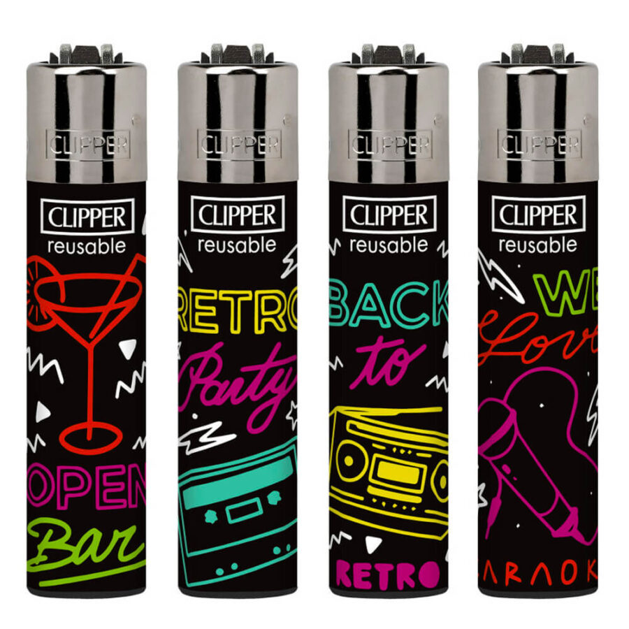 Clipper Mini Lighters Back to The Retro (24pcs/display)